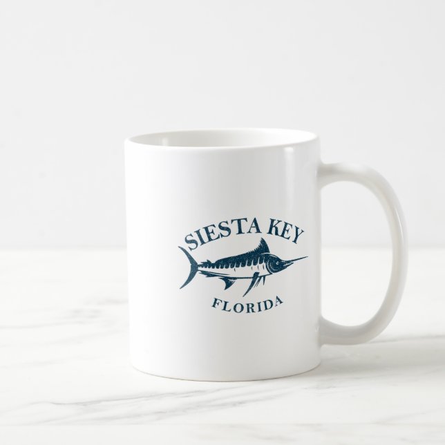 Retro Siesta Key Florida Vintages Fischerboot Kaffeetasse (Rechts)