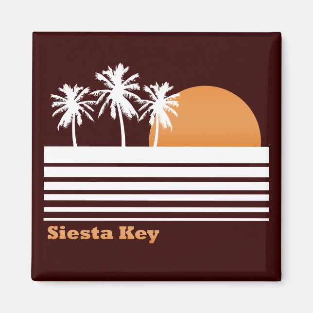 Retro Siesta Key Magnet (Vorne)