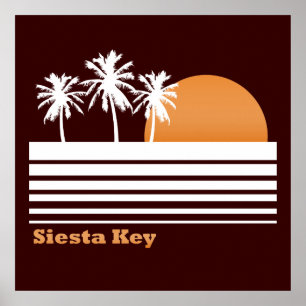 Retro Siesta-Schlüssel-Plakat Poster
