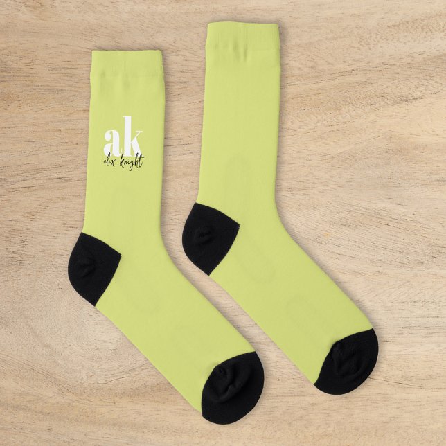 Retro-Signatur-Monogramm Socken (Von Creator hochgeladen)