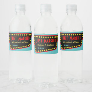 Retro-Signatur nur verheiratete Wasserflaschen Lab