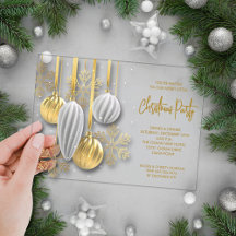 Retro-Silber- und Goldverzierungen Weihnachtsfeier
