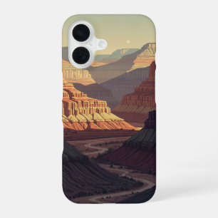 Retro Silent Canyon iPhone 16 Hülle