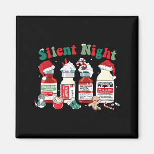 Retro Silent Night Weihnachtskrankenschwester Chri Magnet