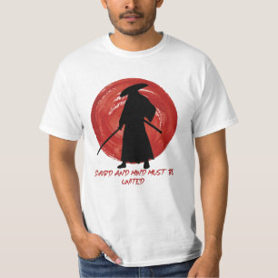 Retro-Silhouette Samurai - Zitat über den Geist vo T-Shirt