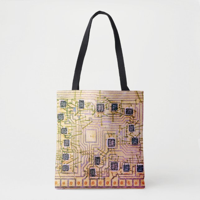 Retro-Silicon-Chip Tasche (Vorderseite)