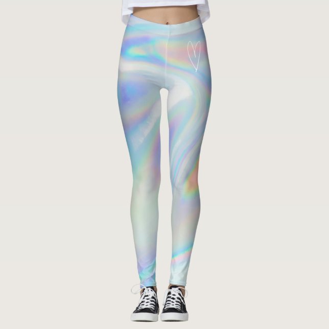 Retro Silver Holographic | LEGGINGS (Vorderseite)