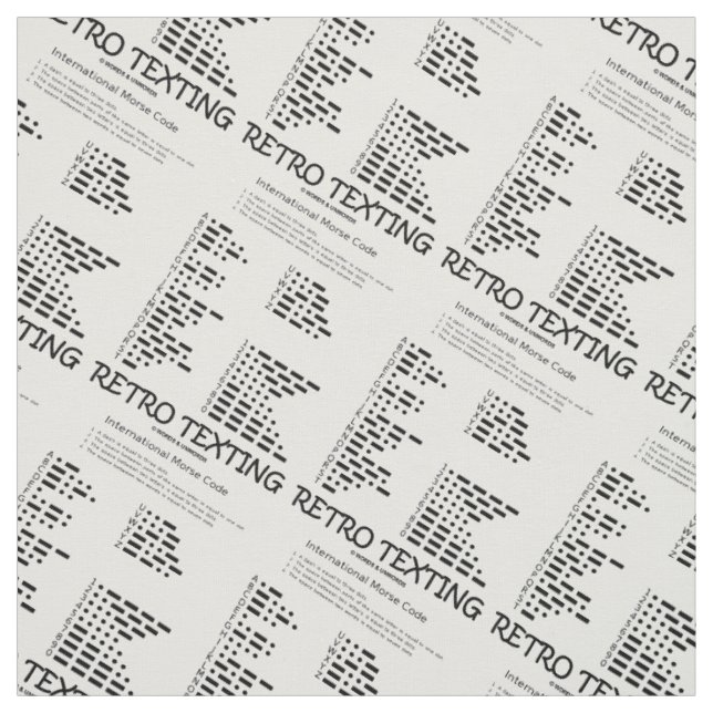 Retro Simse International Morse Code Geek Spaß Stoff (Muster)