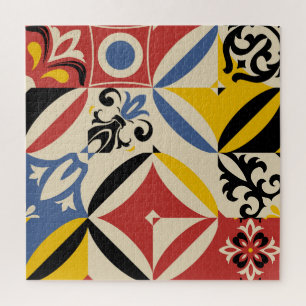 Retro Sixties Azulejos Geometrisches Muster