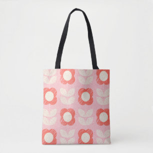 Retro-skandinavisches stilisiertes florales Nahtlo Tasche