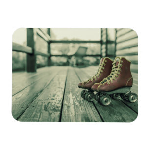 Retro-Skate für Vintage Rollen Magnet