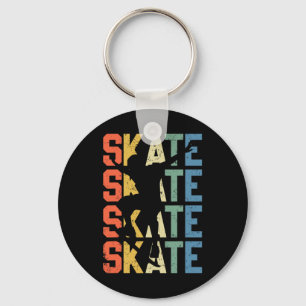 Retro Skate Skateboardfahren mit Tricks Lustig  Schlüsselanhänger