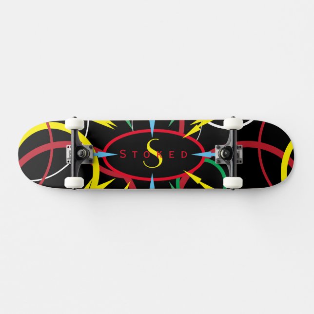 Retro Skateboard der 80er Jahre, 7¾ Zoll Deck (Horizontal)