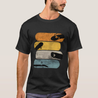Retro Skateboarder Decks Skaten Skateboard T-Shirt
