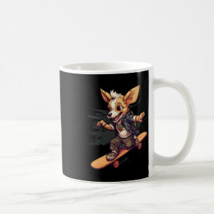 Retro Skateboarding Jack Chi Hund Skateboard Männe Kaffeetasse