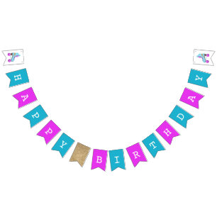 Retro Skaten Birthday Party Wimpelkette