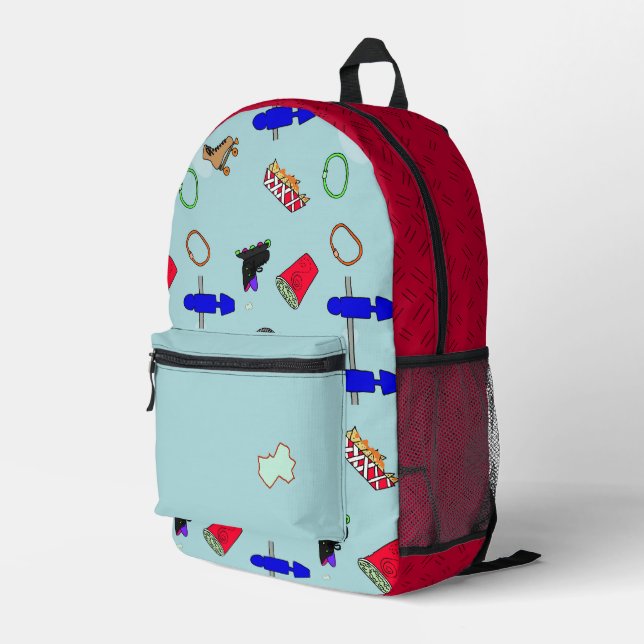 Retro Skaten Rink Rucksack (Rückseitige Ecke Rechts)