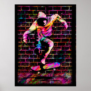 Retro Skater - Skateboard - Vintages Skateboard P Poster