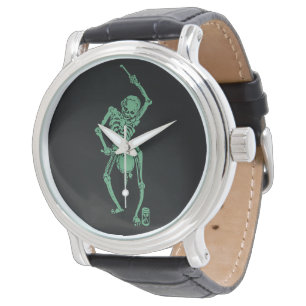 Retro Skeletal Schlagzeuger Armbanduhr