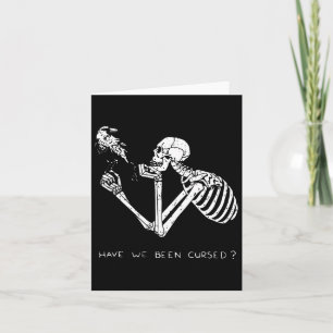 Retro Skeleton Halloween Kostümspass Beängstigende Karte