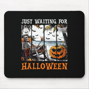 Retro Skeleton Summer Beach nur für Hallo Gewartet Mousepad