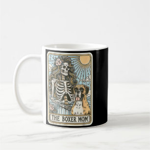 Retro-Skelett-Boxer-Hund-Mama-Tarotkarte-Hundemama Kaffeetasse
