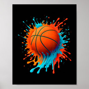 Retro-Skelett-Spieler Liebhaber Sportteam Jungen K Poster