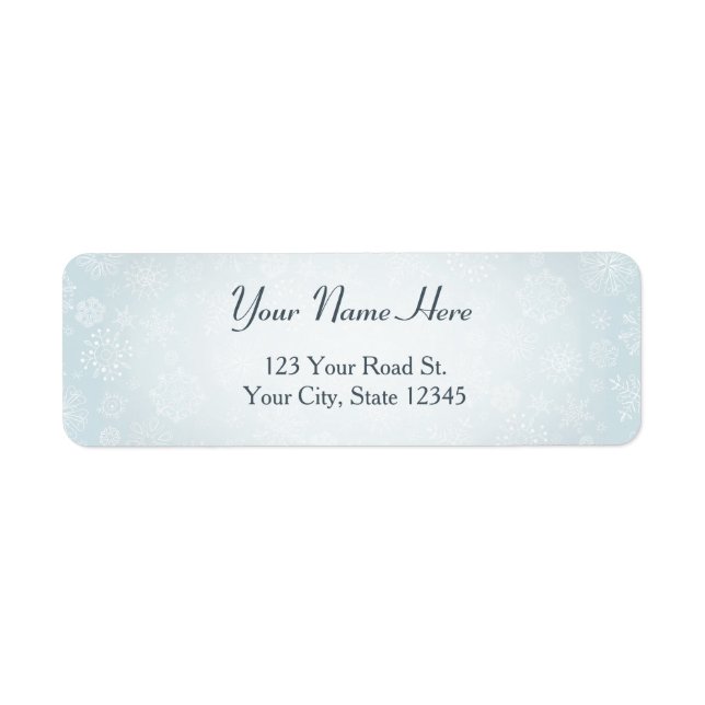 Retro Sketch Frozen Schneeflocken auf Eisblau (Vorne)