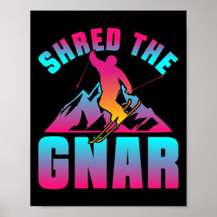 Retro Ski 90er 80er Skioutfit verschwand den Gnar  Poster