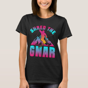 Retro Ski 90er 80er Skioutfit verschwand den Gnar T-Shirt