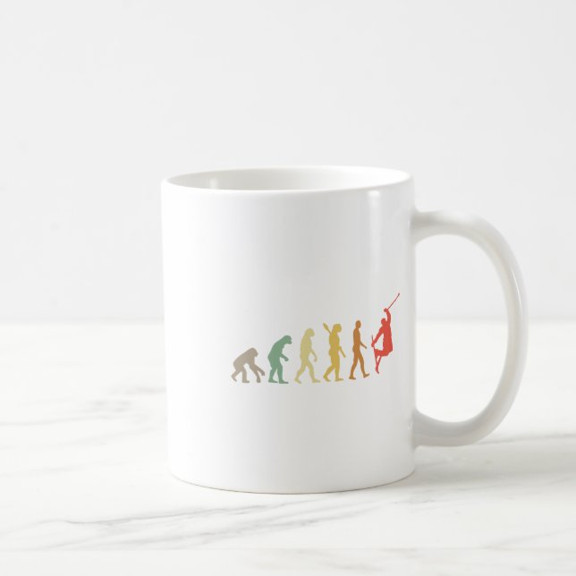 Retro-Ski-Evolution für Skifahrer Skisaison  Kaffeetasse (Rechts)