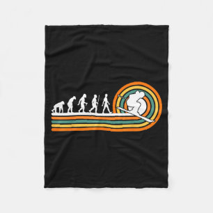 Retro-Ski-Evolution - Skisportliebhaber Fleecedecke