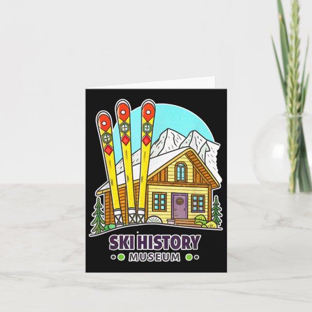 Retro-Ski-History Museum und Bergkabine Karte (Vorderseite)