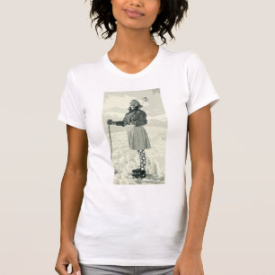 RETRO SKI-MÄDCHEN-SPORT T-Shirt