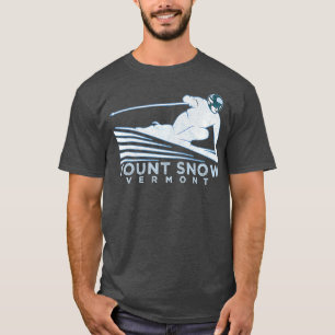 Retro Ski Mount Snow VT Illustration Vintag T-Shirt
