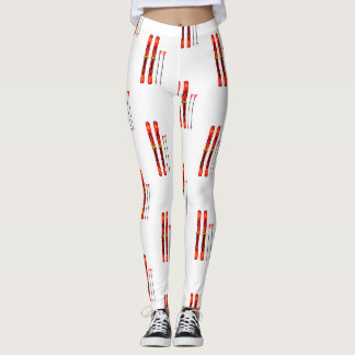 Retro-Ski-Muster Leggings