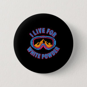 Retro-Ski-Schneebrett Männer Frauen Vintage 80er 9 Button