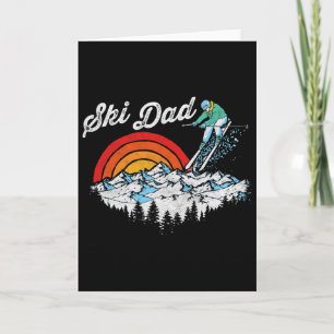 Retro-Ski-Vater Vintage-Ski-Grafik Karte