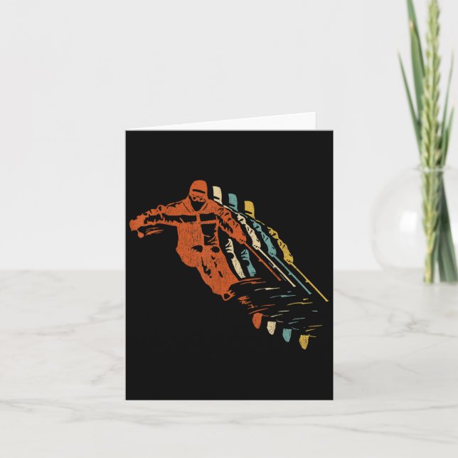Retro Ski Vintag 80er 90er Skibekleidung Karte (Vorderseite)