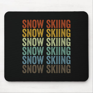 Retro-Skifahr-Sport Mousepad
