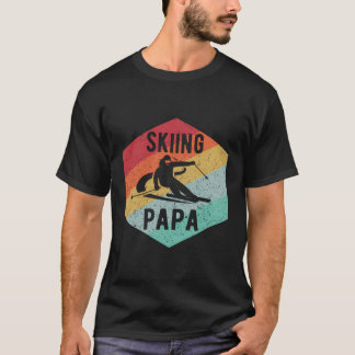 Retro Skifahren Papa 70's Skiverleih T-Shirt