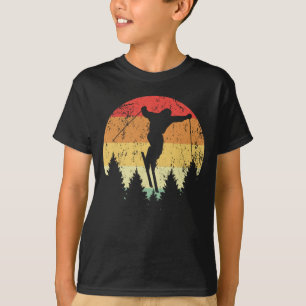 Retro-Skifahrer, Vintage-Skifahren, Wintersport T-Shirt