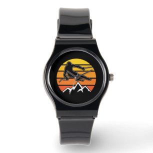 Retro Skiing Armbanduhr