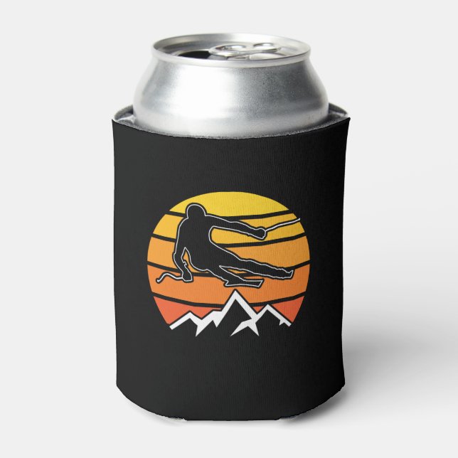 Retro Skiing Dosenkühler (Kanne Vorderseite)