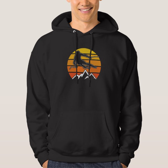Retro Skiing Hoodie (Vorderseite)
