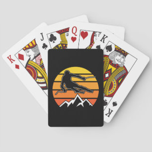 Retro Skiing Spielkarten