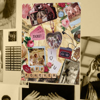Retro-Skizzenbuch-Foto-Collage Beste Freundinnen f