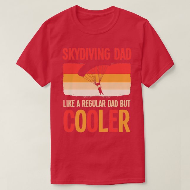 Retro Skydiver Skydiving Basejumper Paragliding T-Shirt (Design vorne)