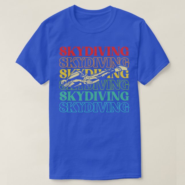 Retro Skydiver Vintager Skydiver Fallschirmspringe T-Shirt (Design vorne)