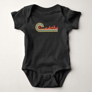 Retro Skyline Art-Rochesters New York Baby Strampler